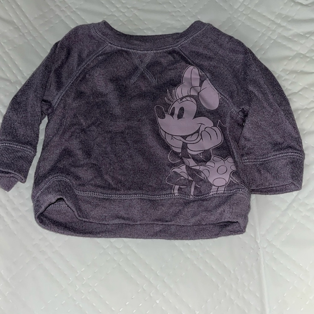 Purple Minnie Mouse baby sweatshirt